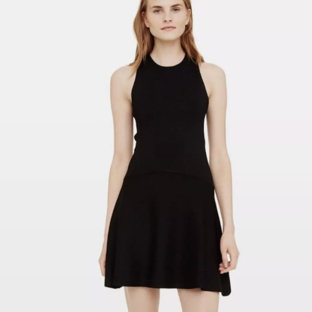 Club Monaco Cross Cross Back Black Dress Small Like Brand New